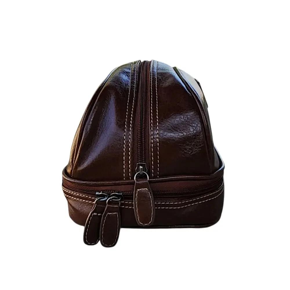 Relic Leather Dual Compartment Toiletry Travel Storage Bag